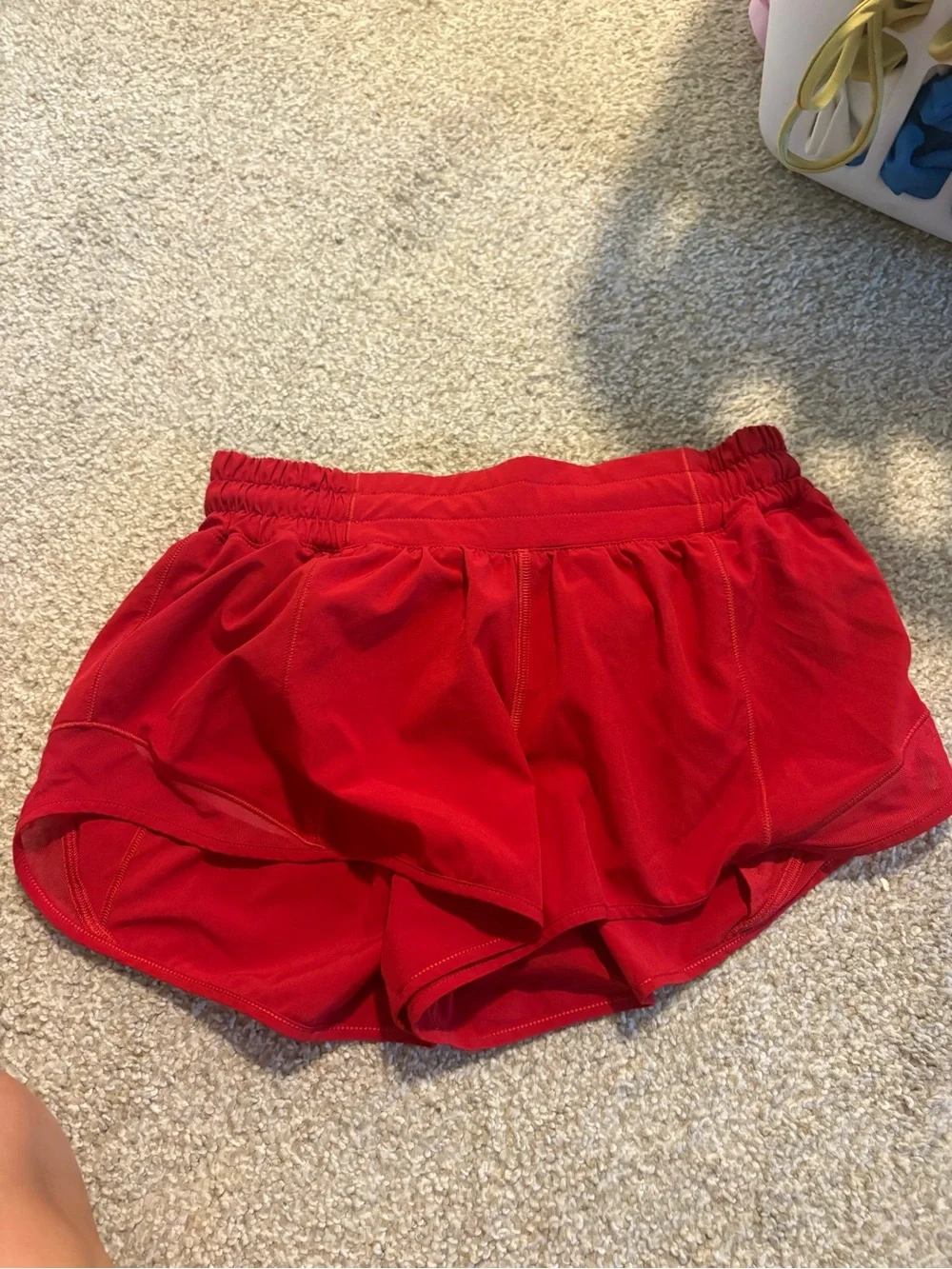lululemon athletica Women's Red Running Shorts